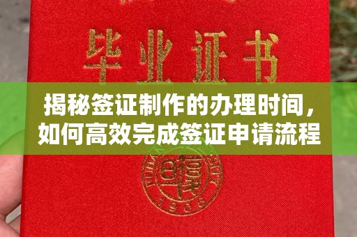 沭阳揭秘签证制作的办理时间，如何高效完成签证申请流程