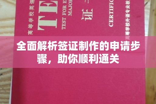 沭阳全面解析签证制作的申请步骤，助你顺利通关