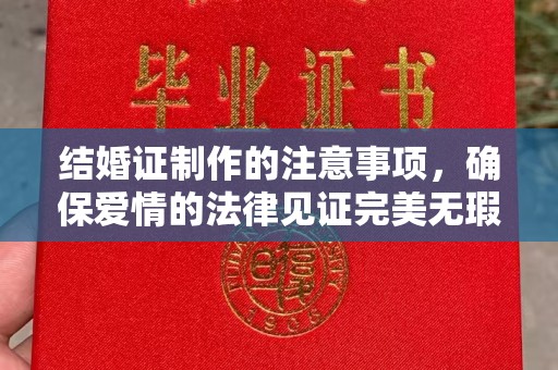 沭阳结婚证制作的注意事项，确保爱情的法律见证完美无瑕