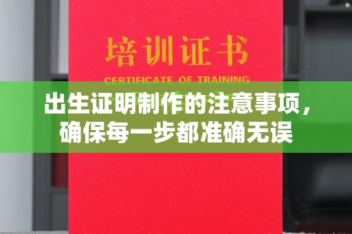 沭阳出生证明制作的注意事项，确保每一步都准确无误